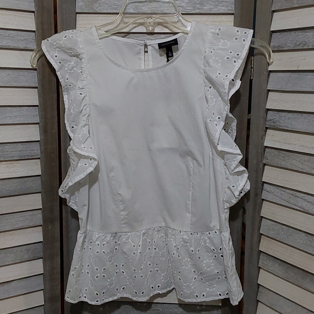 Women's Eyelet Tank Top | Who What Wear | Small
